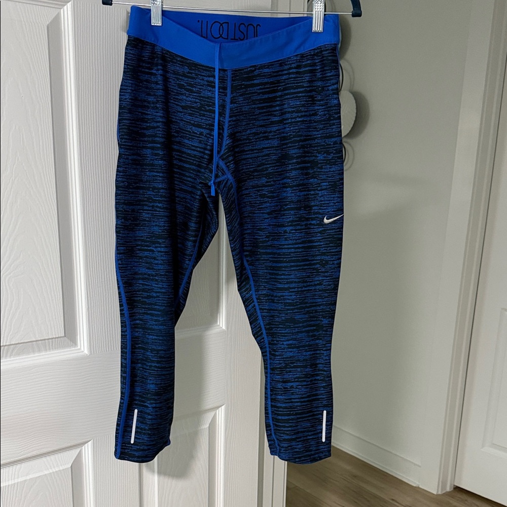 Nike Black and Blue Leggings